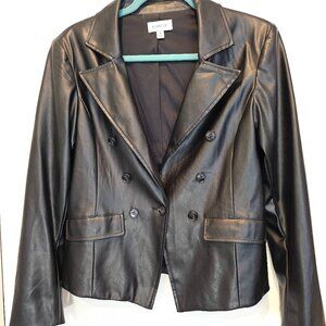 Evereve Black faux leather jacket